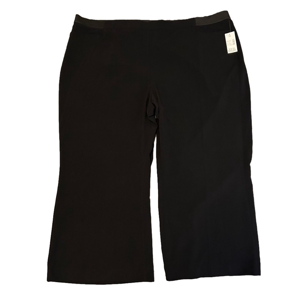 Black Wide Leg Trousers Size 5X Elastic Waist